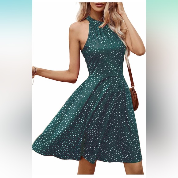 Ouges Dresses | Ouges Halter Dress Nwt | Color: Blue/Green | Size: S | Jacdyo11's Closet